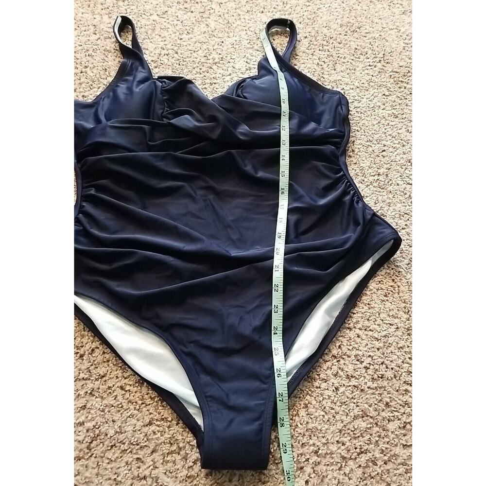 Cupshe Women’s Plus Size 2X Lined Navy‎ Blue Swimwear Swimsuit Swim Comfort New - Picture 4 of 11